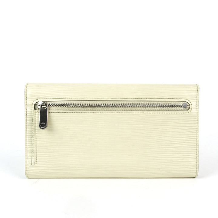 eugenie cream epi leather wallet