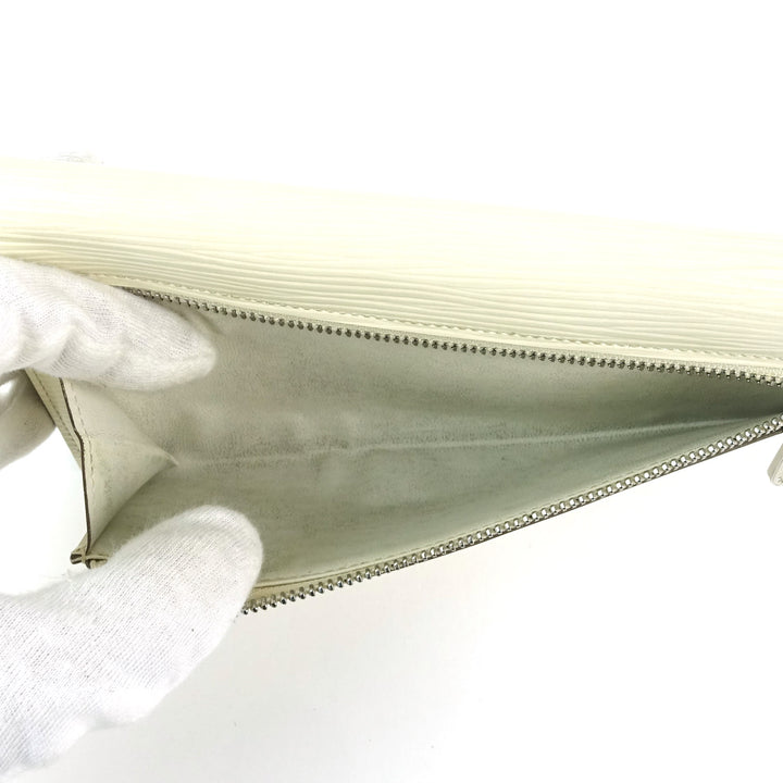 eugenie cream epi leather wallet