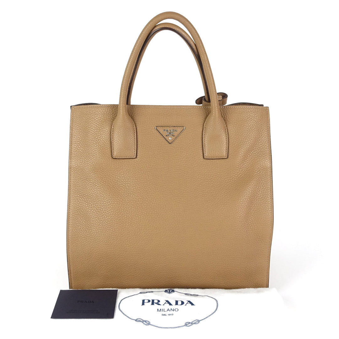 vitello daino leather tote bag