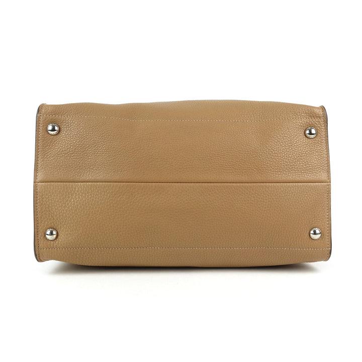 vitello daino leather tote bag