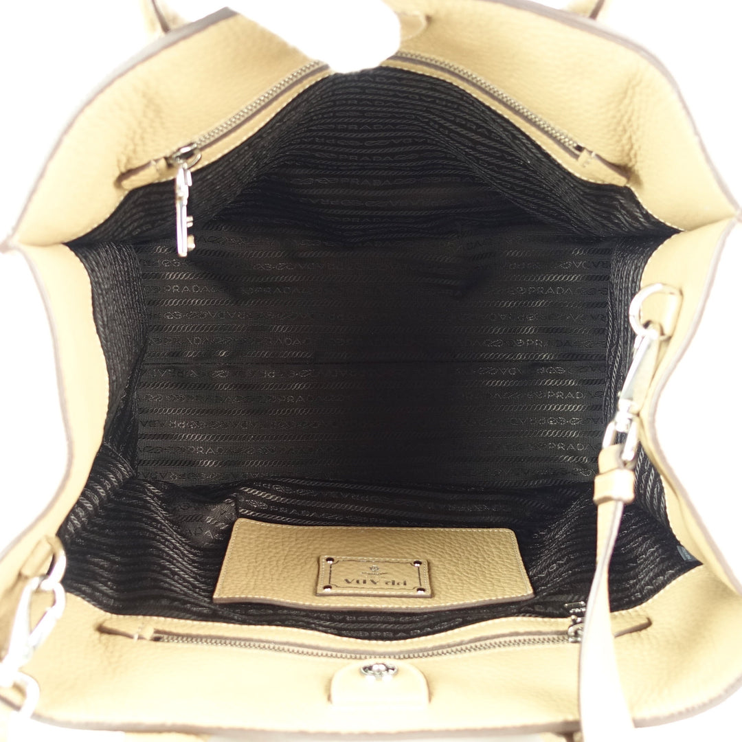 vitello daino leather tote bag
