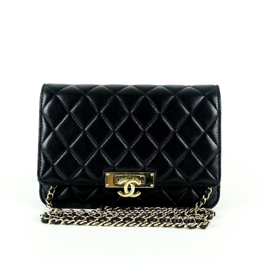 wallet on chain golden class lambskin leather bag