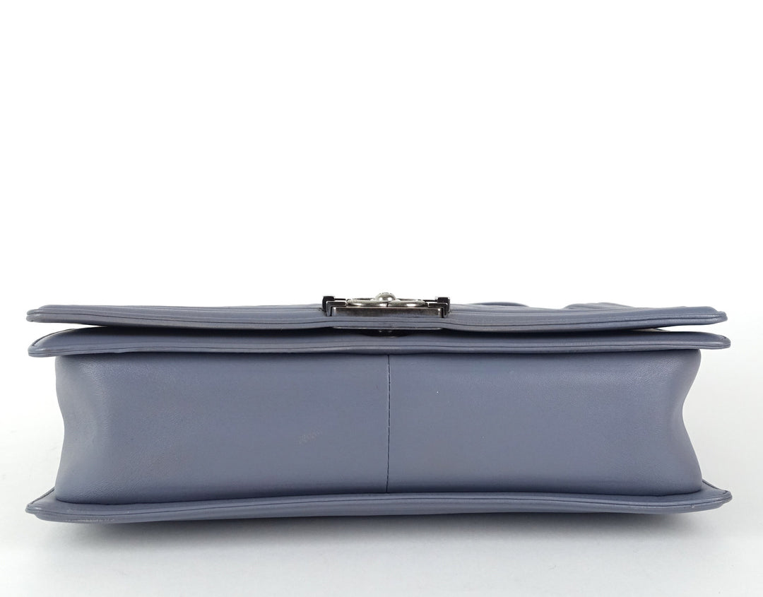 boy flap large lambskin leather bag