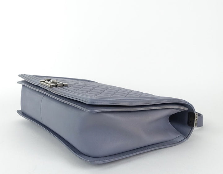 boy flap large lambskin leather bag