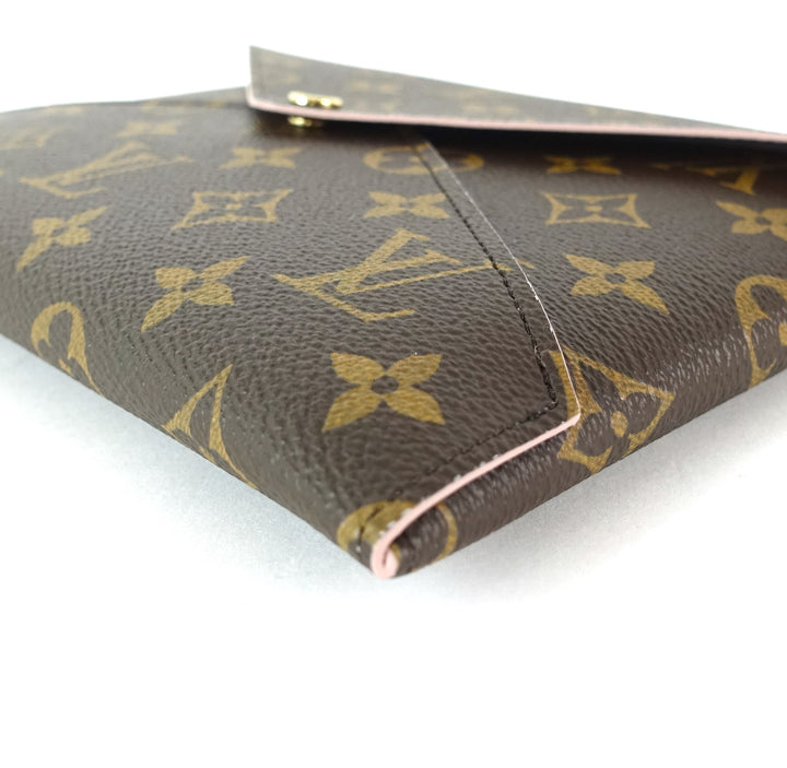 kirigami large monogram canvas clutch bag