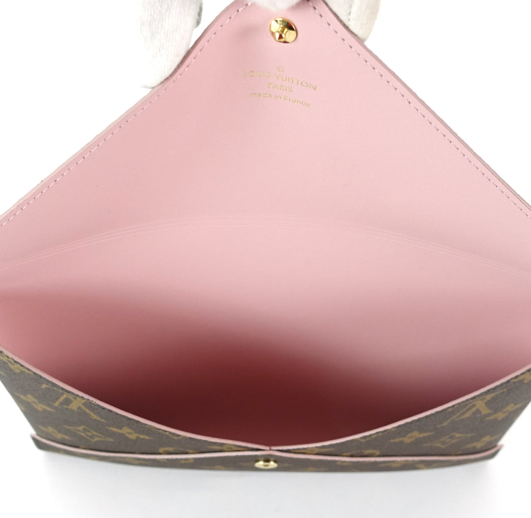 kirigami large monogram canvas clutch bag