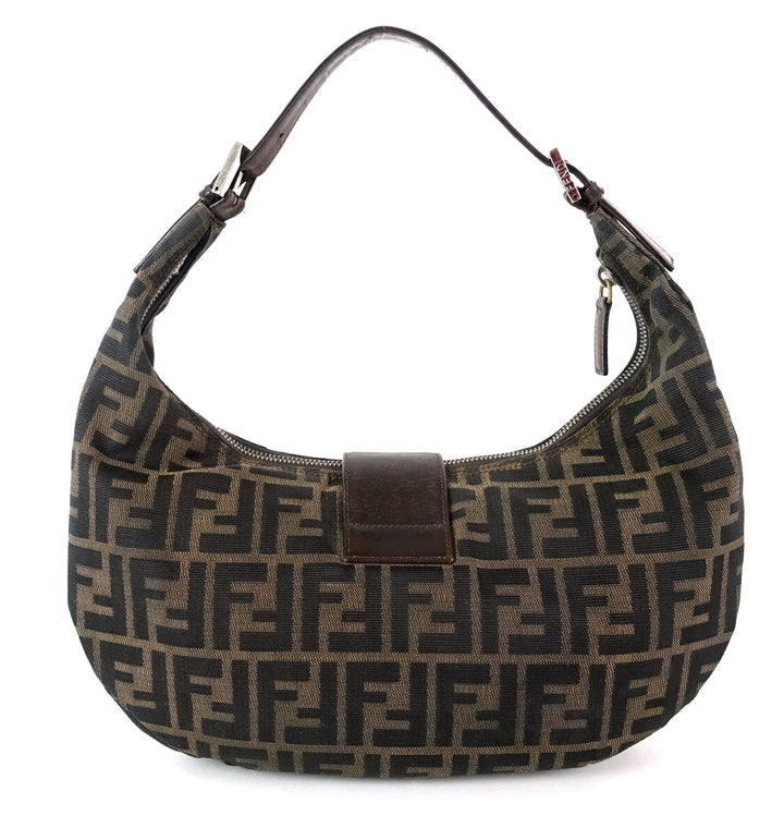 monogram canvas looped handle hobo bag