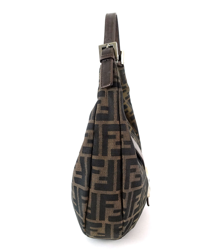 monogram canvas looped handle hobo bag