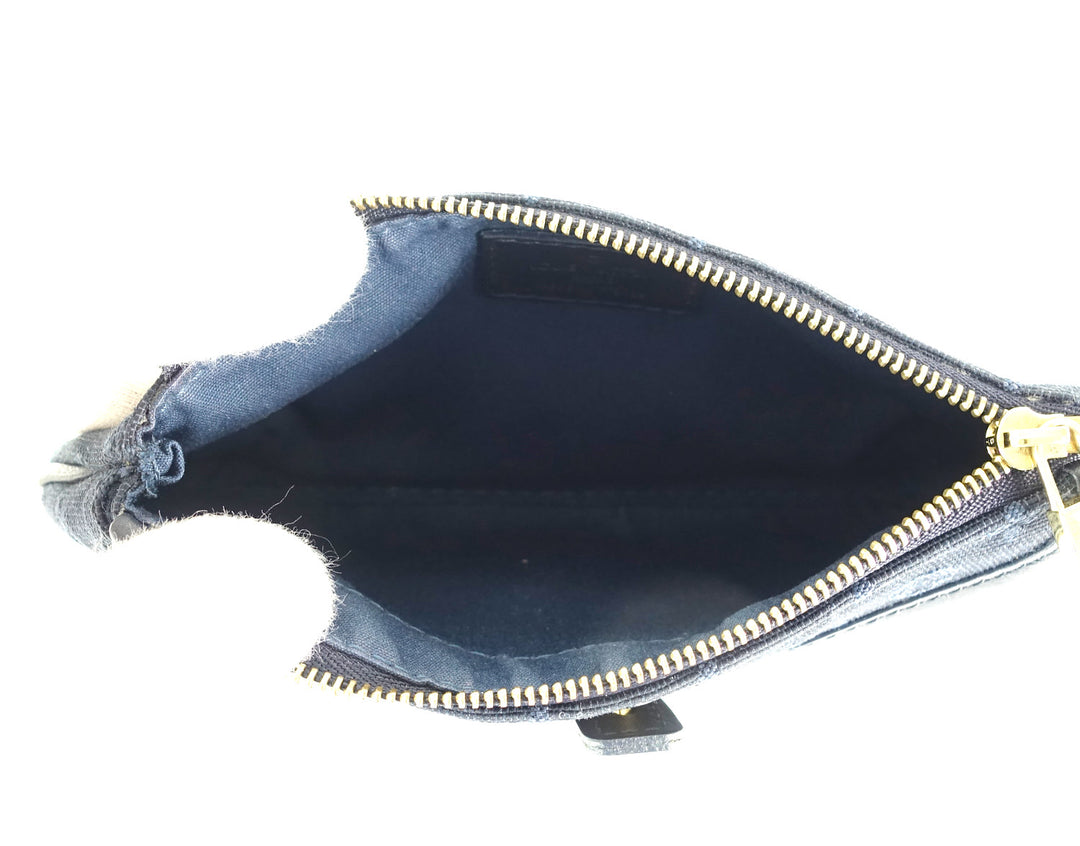 anne sophie mini lin canvas clutch bag