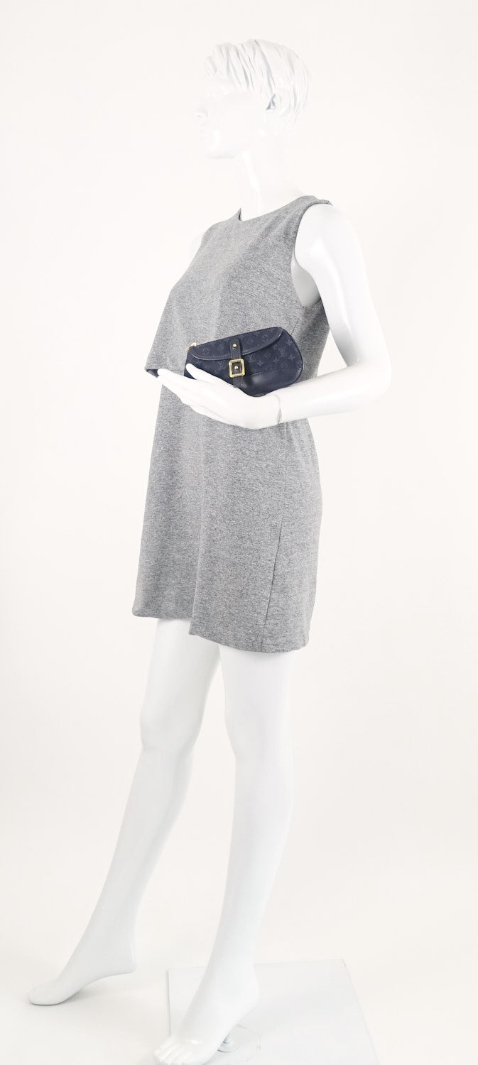 anne sophie mini lin canvas clutch bag