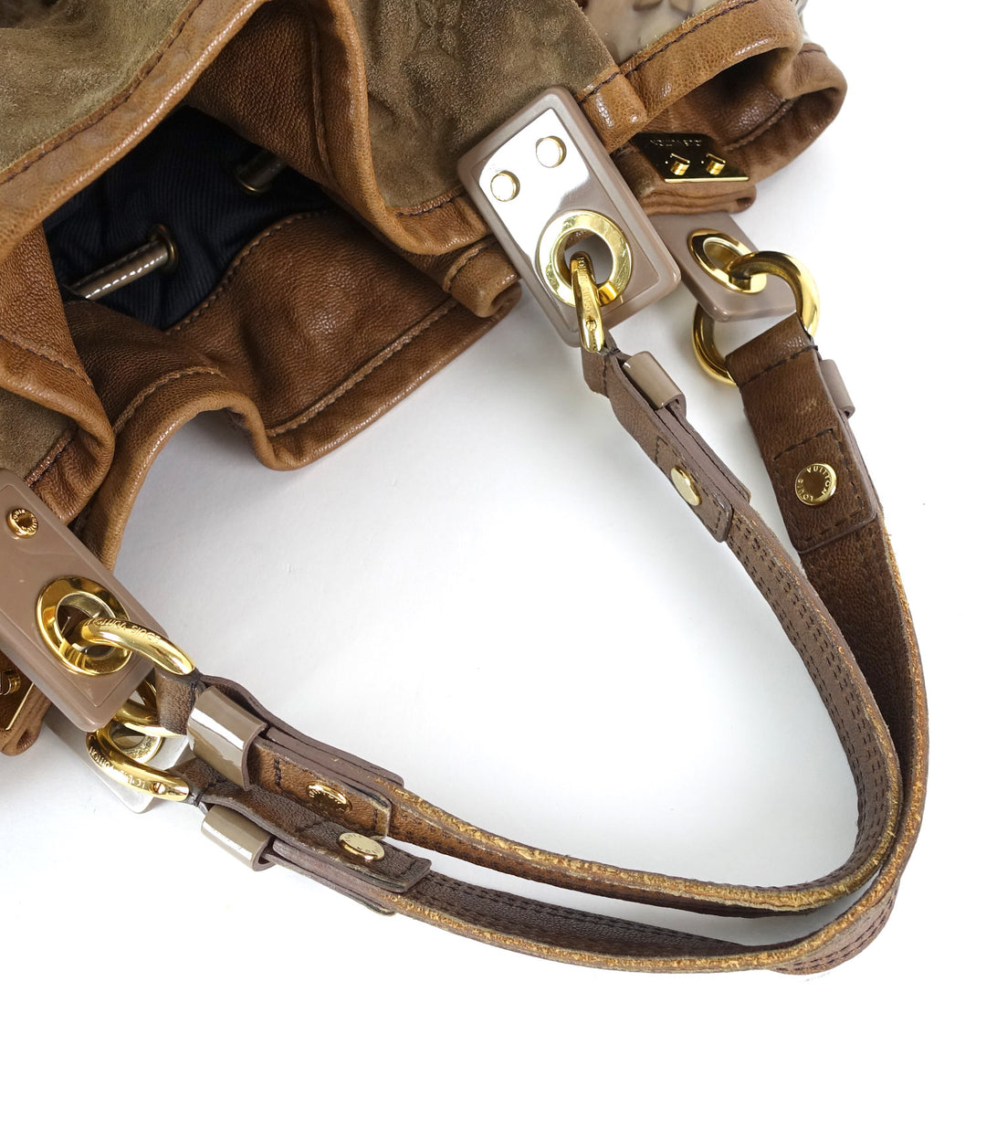 irene monogram suede hobo bag