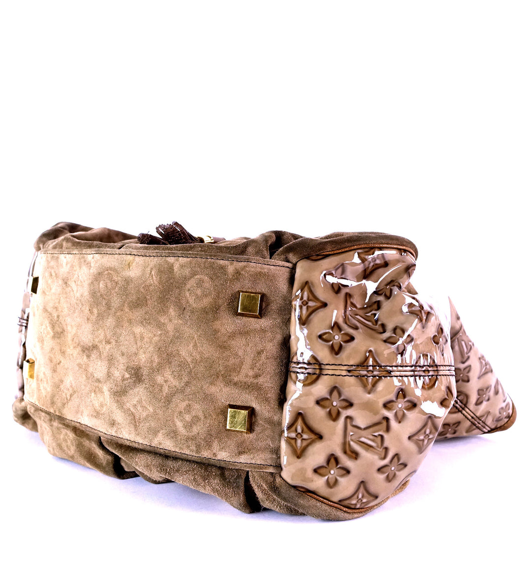 irene monogram suede hobo bag