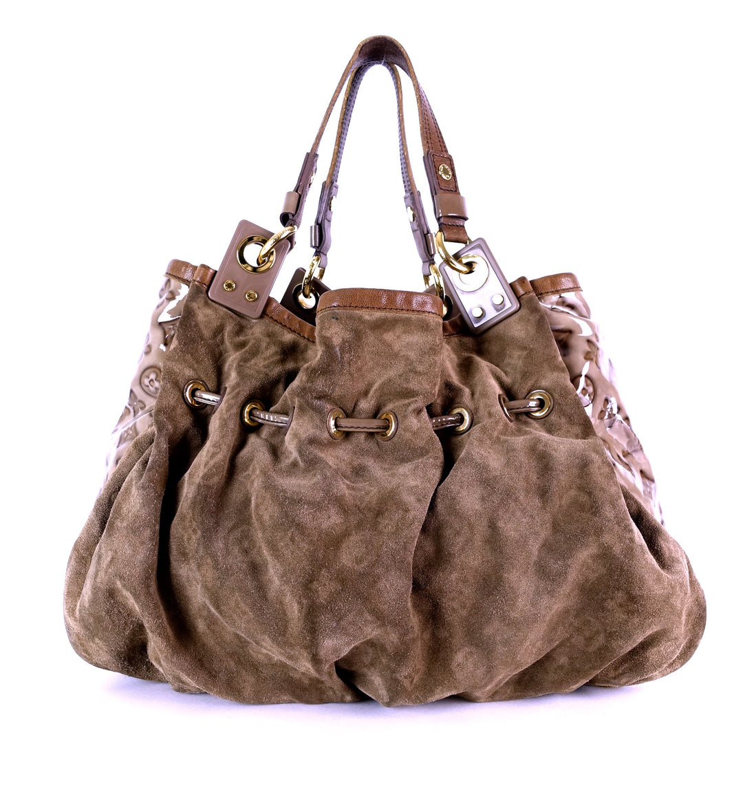 irene monogram suede hobo bag