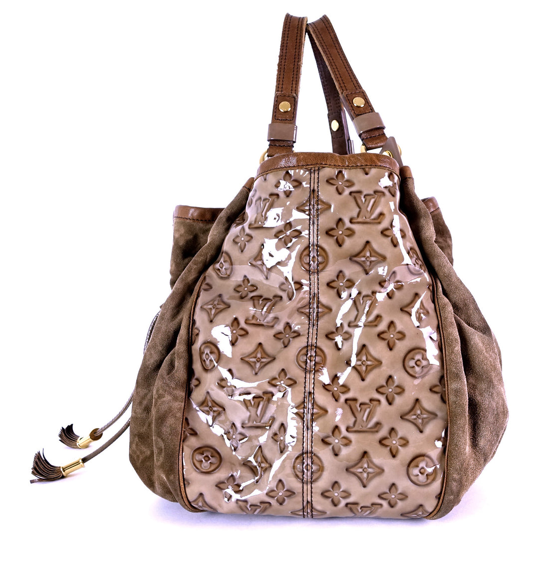 irene monogram suede hobo bag