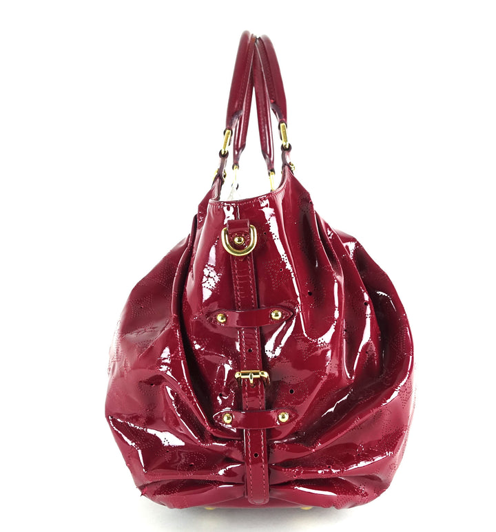 surya mahina patent leather hobo bag