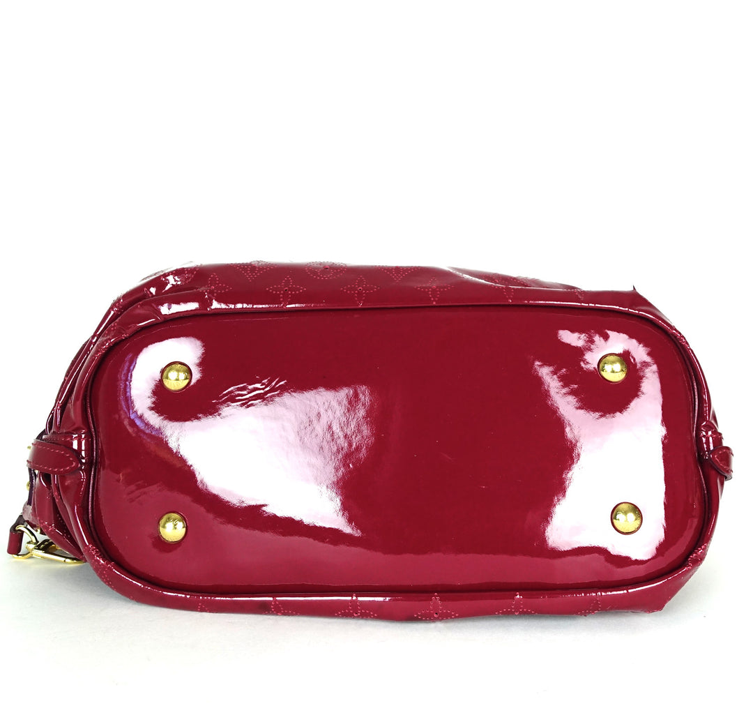 surya mahina patent leather hobo bag