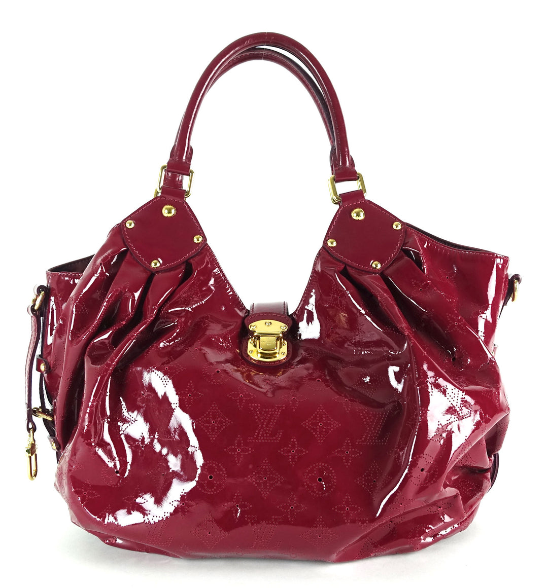 surya mahina patent leather hobo bag