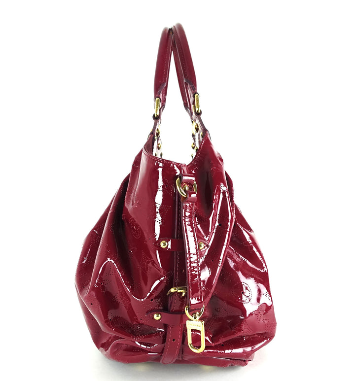 surya mahina patent leather hobo bag