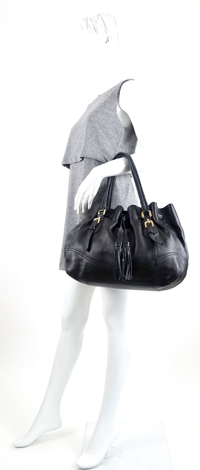 cervo antik tassel drawstring tote bag
