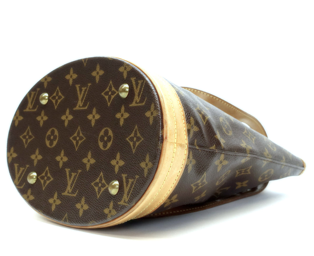 petit bucket monogram canvas shoulder bag with pochette bag
