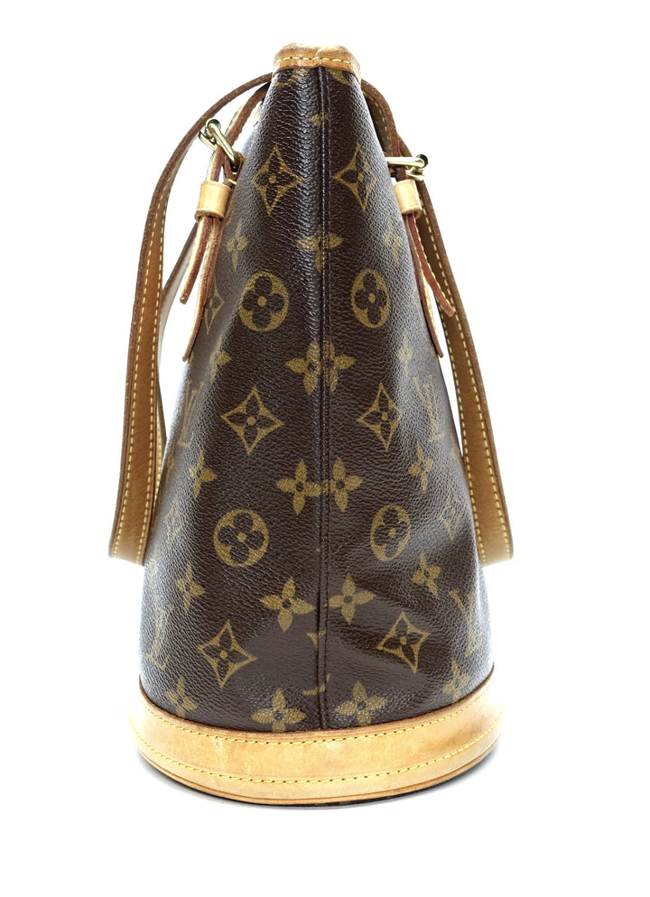 petit bucket monogram canvas shoulder bag with pochette bag