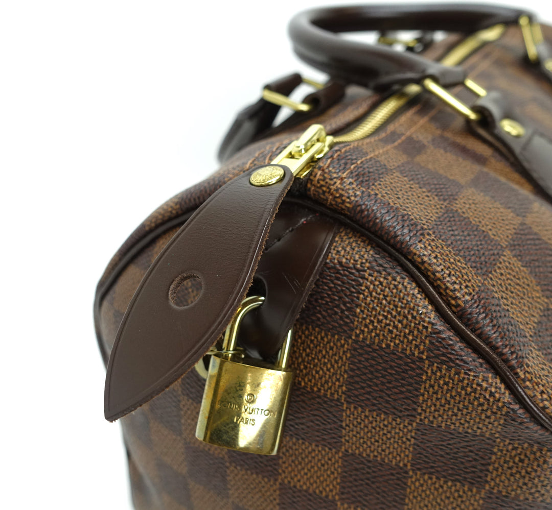 speedy 30 damier ebène canvas handbag