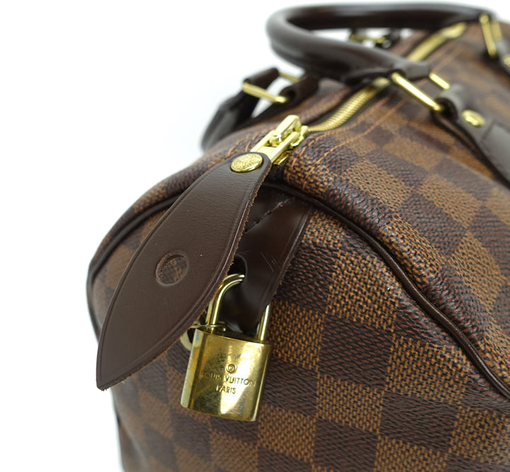 speedy 30 damier ebène canvas handbag