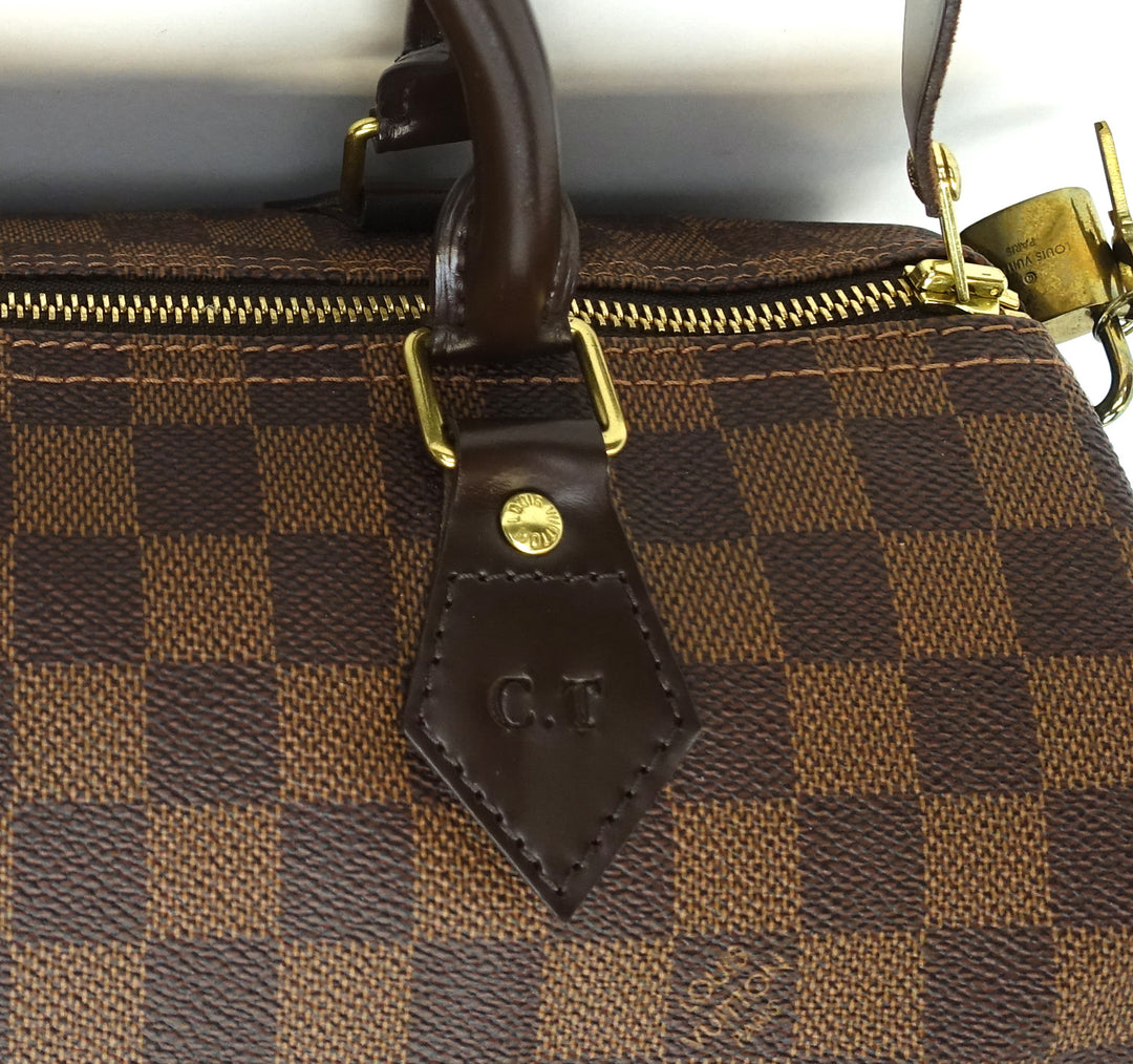 speedy 30 damier ebène canvas handbag