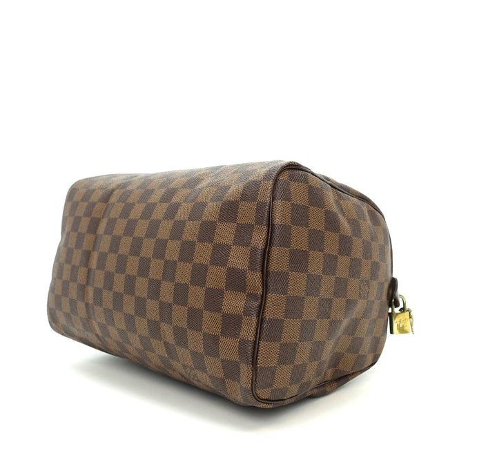 speedy 30 damier ebène canvas handbag