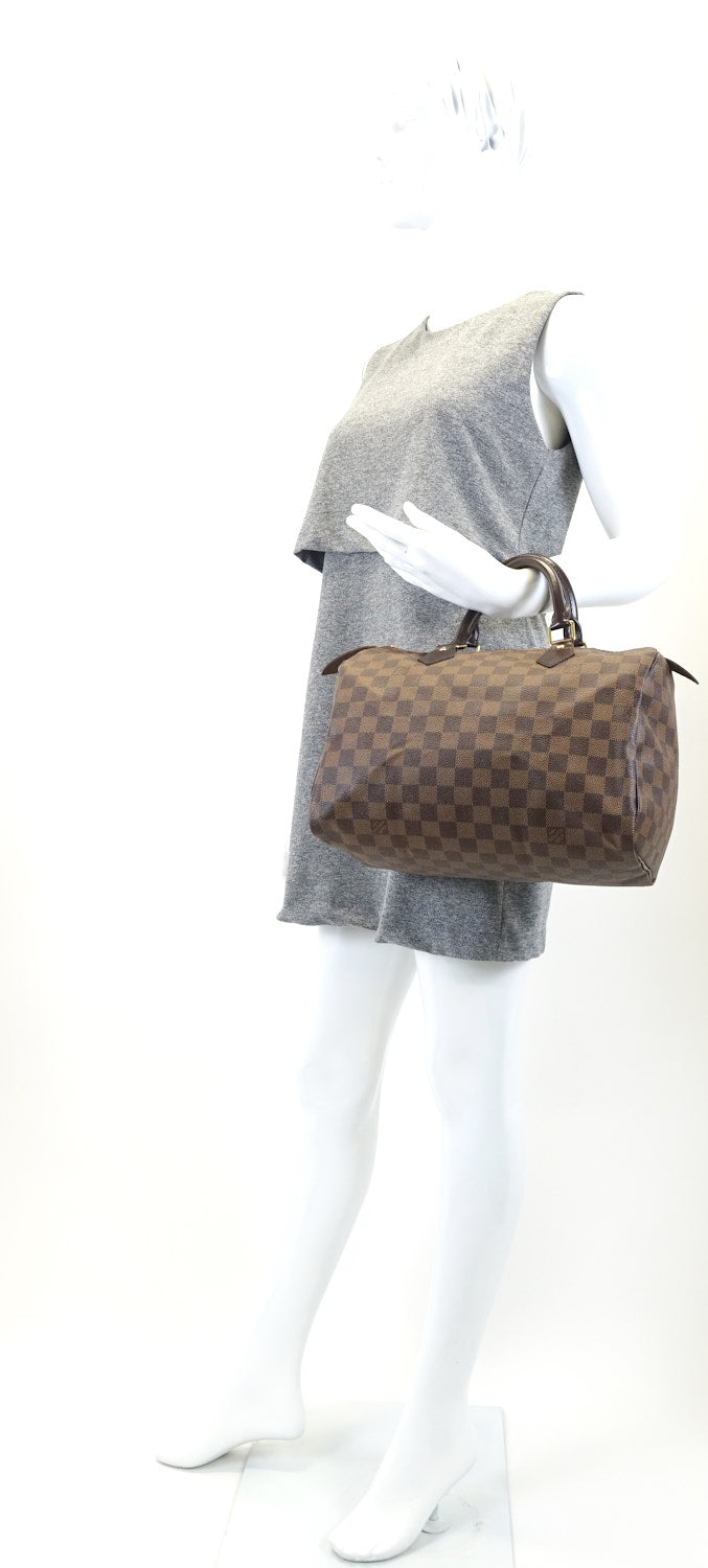 speedy 30 damier ebène canvas handbag