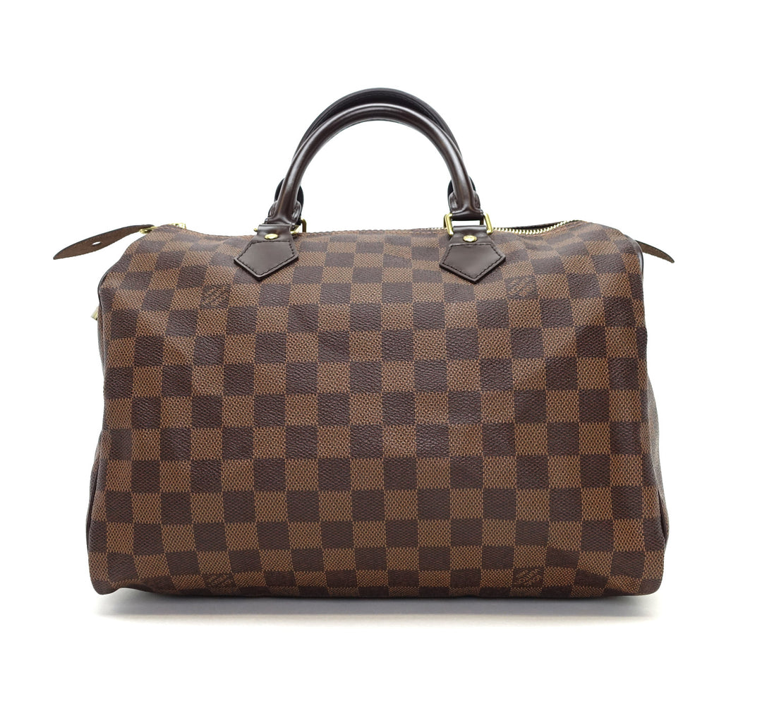 speedy 30 damier ebène canvas handbag