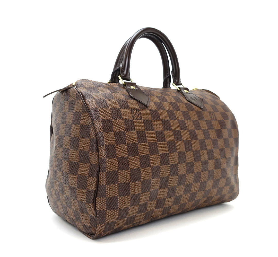 speedy 30 damier ebène canvas handbag