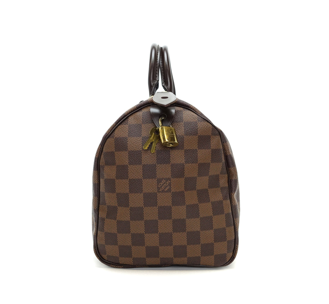 speedy 30 damier ebène canvas handbag