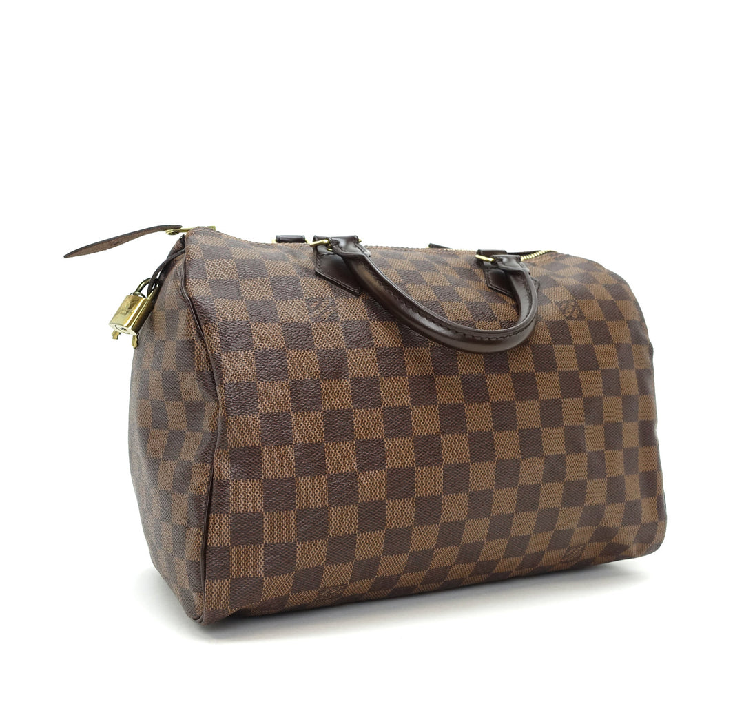 speedy 30 damier ebène canvas handbag