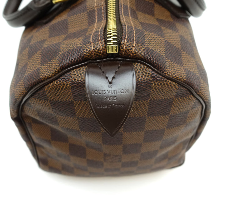speedy 30 damier ebène canvas handbag