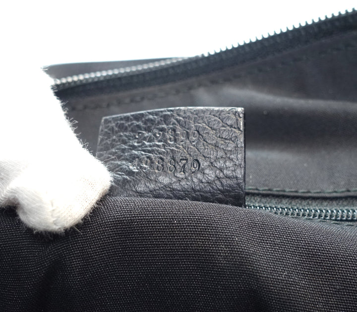 abbey monogram canvas zip tote bag