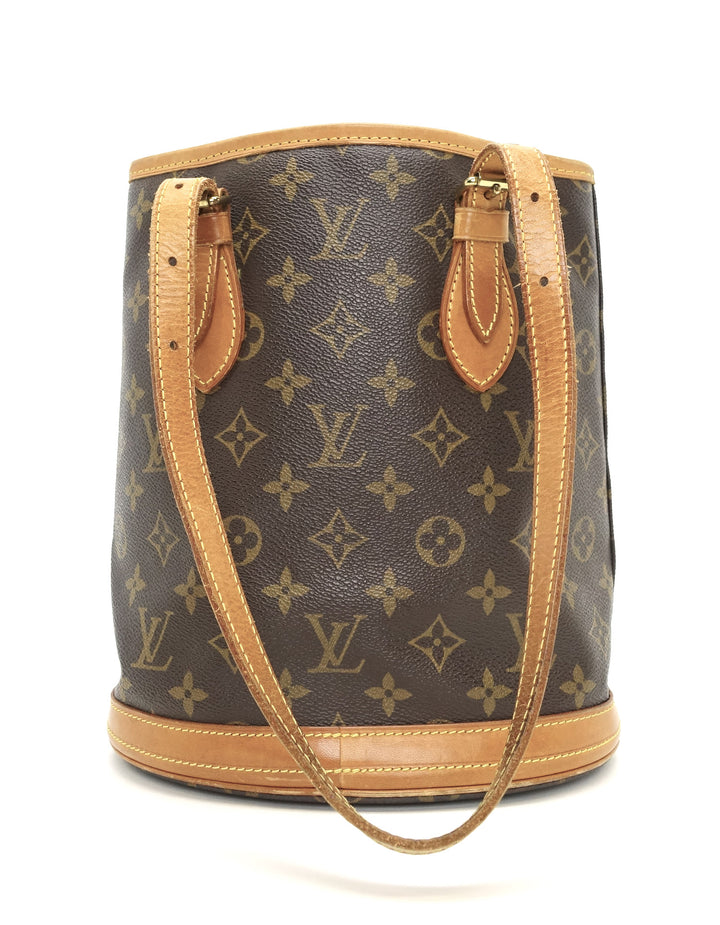 petit bucket monogram canvas tote bag