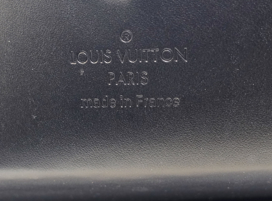 sarah monogram vernis leather wallet