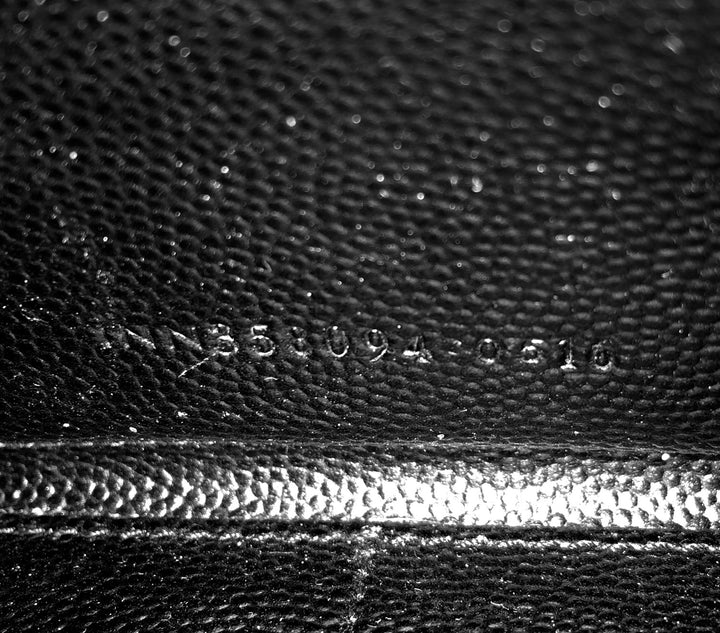 matelasse chevron calf leather zip around wallet