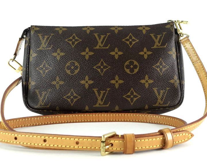 pochette accessoires monogram canvas bag with long strap
