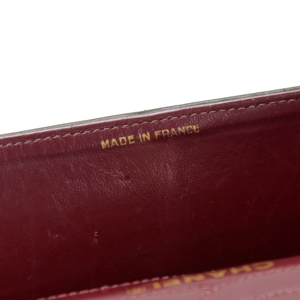 lambskin leather double flap shoulder bag - paris limited edition