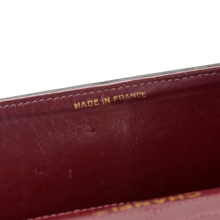lambskin leather double flap shoulder bag - paris limited edition