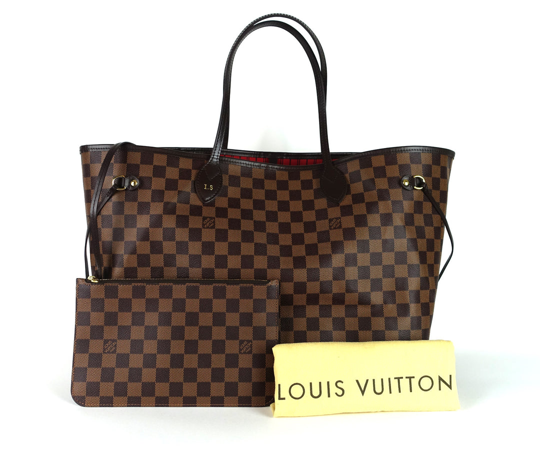 neverfull gm damier ebène canvas tote bag