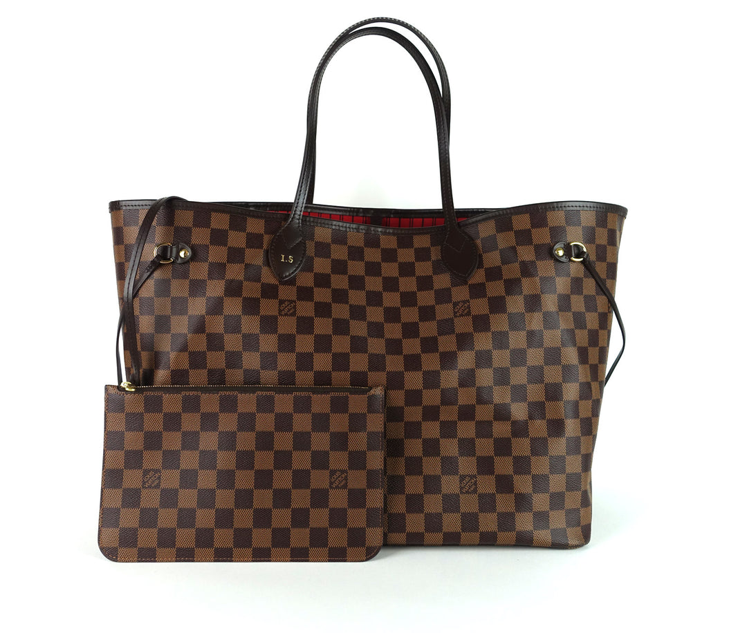 neverfull gm damier ebène canvas tote bag