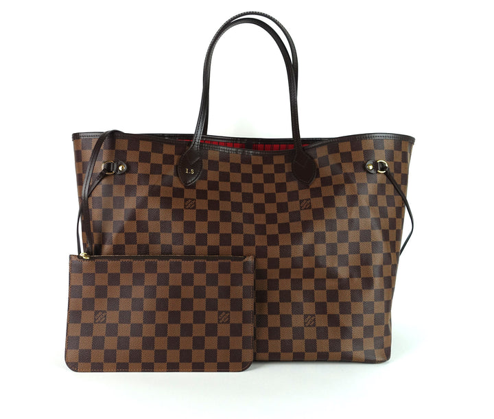 neverfull gm damier ebène canvas tote bag