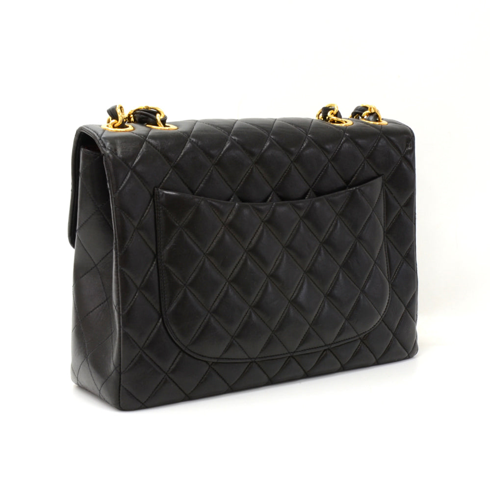 12" lambskin leather single flap shoulder bag