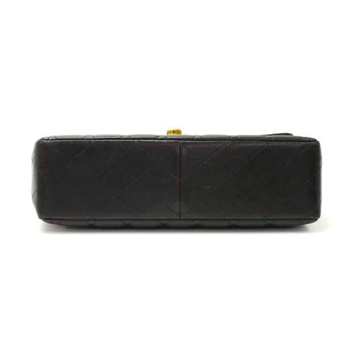 12" lambskin leather single flap shoulder bag