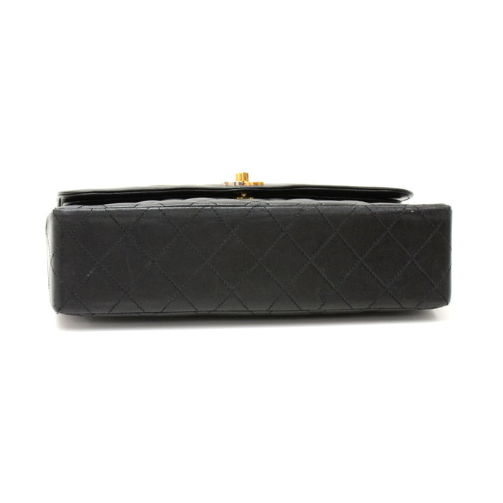 lambskin leather double flap shoulder bag - paris limited edition