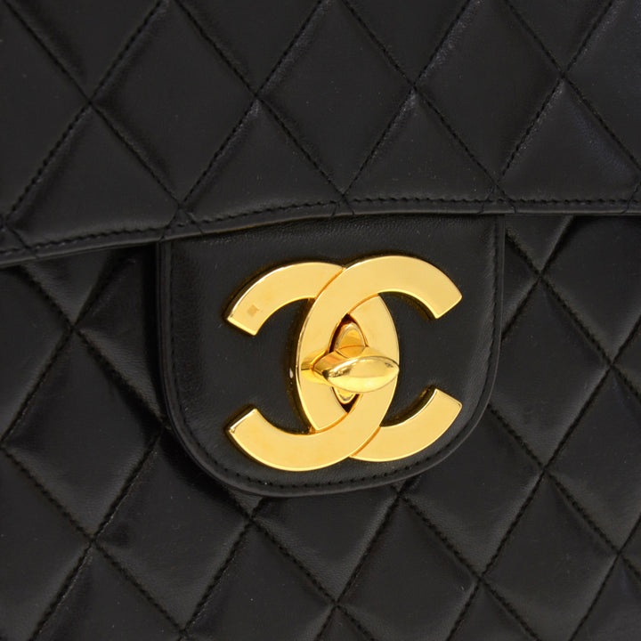 12" lambskin leather single flap shoulder bag