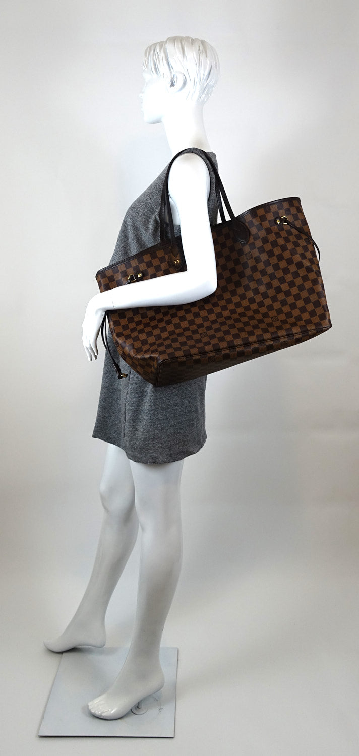 neverfull gm damier ebène canvas tote bag